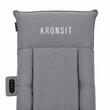Fotoliu de masaj multifunctionat, MIRA, cu role 3D, functie de incalzire, material textil culoare gri inchis