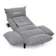 Fotoliu de masaj multifunctionat, MIRA, cu role 3D, functie de incalzire, material textil culoare gri inchis