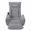 Fotoliu de masaj multifunctionat, MIRA, cu role 3D, functie de incalzire, material textil culoare gri inchis