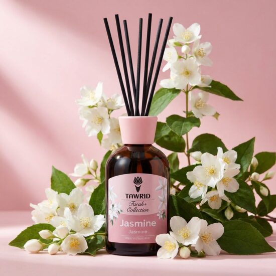 Odorizant camera cu betisoare si mostra de parfum inclus, Farah Plus, iasomie, 100ml