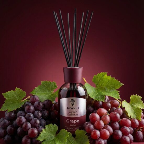 Odorizant camera cu betisoare si mostra de parfum inclus, Farah Plus, strugure, 100ml